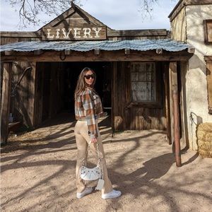 Structured plaid jacket